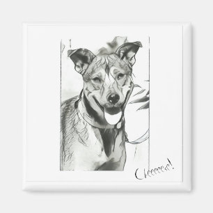 Imán Magnate de perro sonriente 'Cheeese'