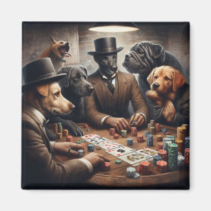 Imán Magnate de perros de póquer