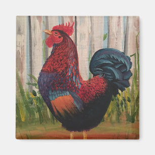 Imán Magnate de pintura de gallos