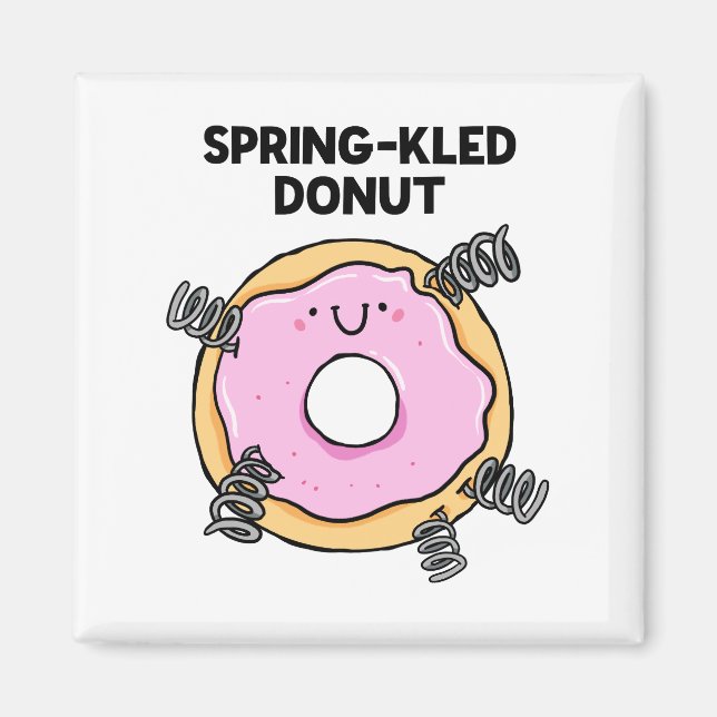 Imán Magnate de postre de Donut de primavera (Frente)