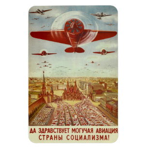 Imán Magnate de propaganda de la aviación rusa vintage