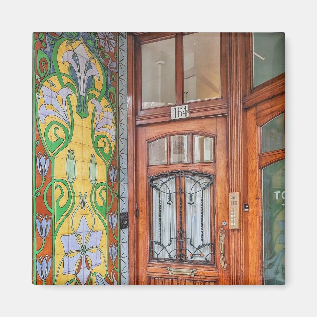 Imán Magnate de puertas de Art Nouveau holandés (Frente)