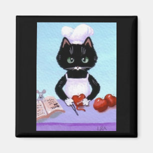 Imán Magnate de ratón para gato negro Lisa R Adams Crea