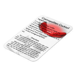 Imán Magnate de Receta Cosmopolita de Bebida de Cóctel