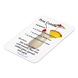 Imán Magnate de Recetas para Bebidas de Pina Colada