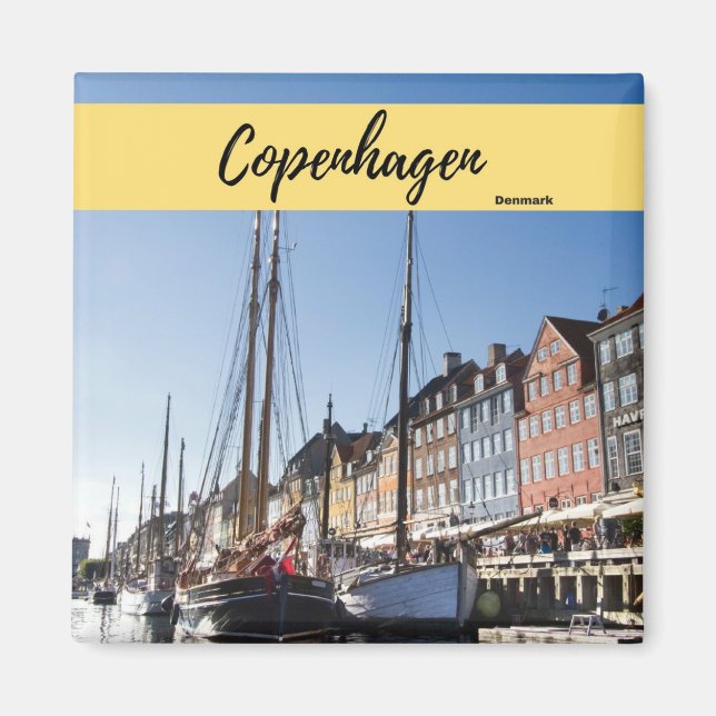 Imán Magnate de recuerdo de Copenhague Dinamarca (Frente)