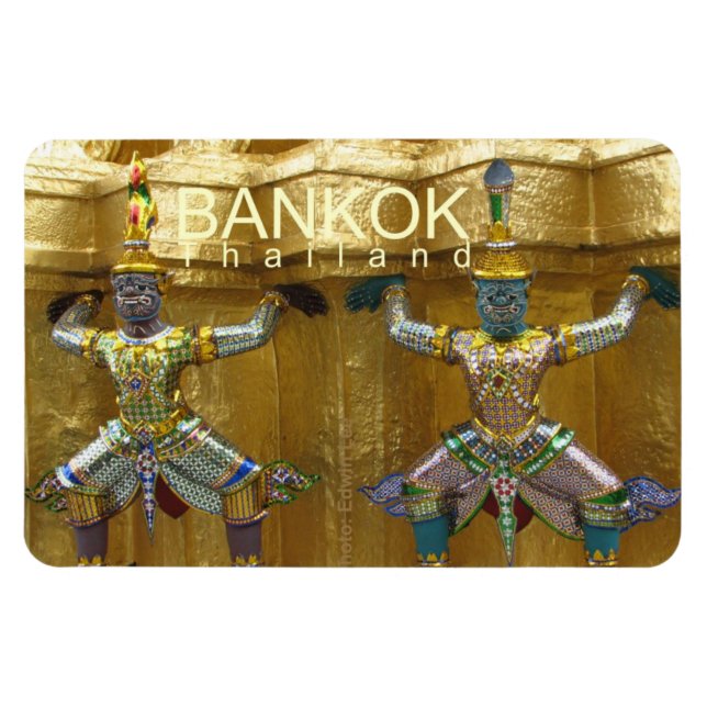 Imán Magnate de recuerdo de viajes de Bangkok para Tail (Horizontal)