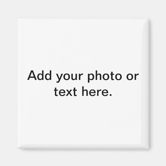 Imán Magnate de refrigerador cuadrado (Frente)