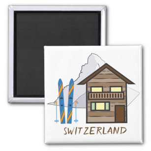 Imán Magnate de refrigerador estereotipado de Suiza