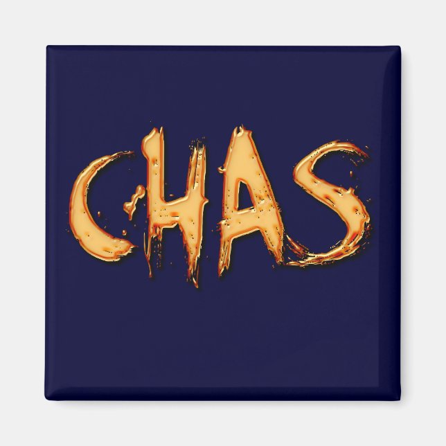 Imán Magnate de regalo con marca de nombre CHAS (Frente)