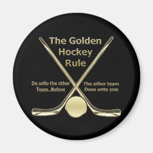 Imán Magnate de reglas de hockey dorado