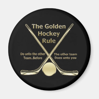 Imán Magnate de reglas de hockey dorado