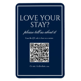 Imán Magnate de revisión de código QR azul clásico