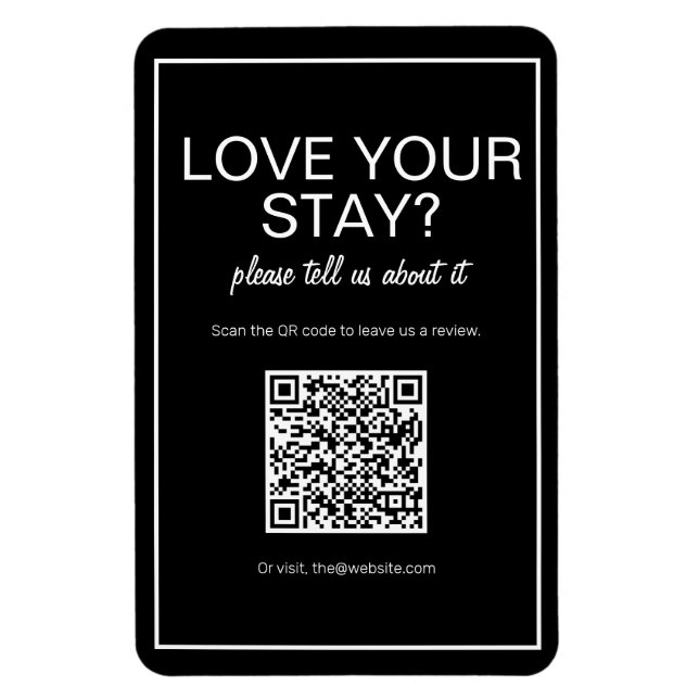 Imán Magnate de revisión de código QR digital básico en (Vertical)