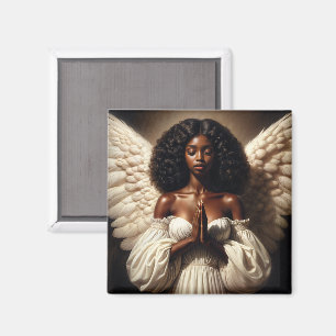 Imán Magnate de rezar ángel para mujeres negras