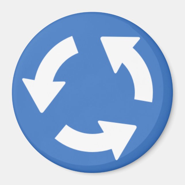 Imán Magnate de señalización de la rotonda de tráfico (Frente)