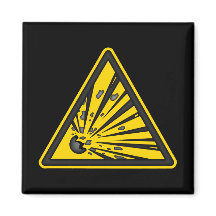 Magnate de signos de advertencia explosiva