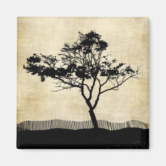 Imán Magnate de silueta de árbol solitario