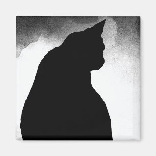 Imán Magnate de silueta de gato negro