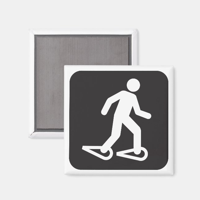 Imán Magnate de símbolo de la raqueta de nieve (Anverso/Reverso)