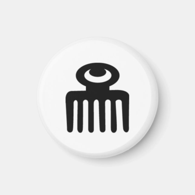 Imán Magnate de símbolos Adinkra - Belleza femenina + p (Frente)