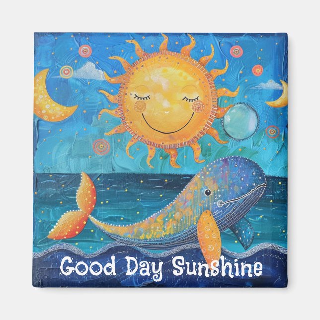 Imán Magnate de sol de Buenos días (Frente)