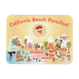 Imán Magnate de souvenir de California del Sur