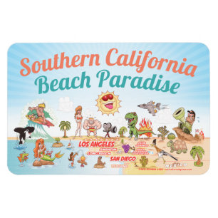 Imán Magnate de souvenir de California del Sur