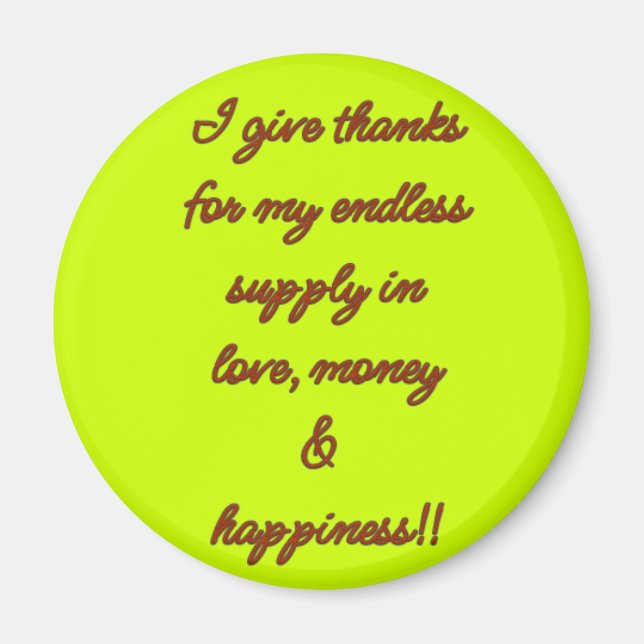 Imán Magnate de suministro sin fin (Frente)