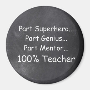 Imán Magnate de Superhéroe Mentor Chalkboard Gift