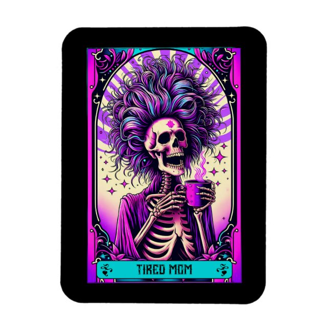 Imán Magnate de tarjetas Tarot para Mamá Cansada (Vertical)