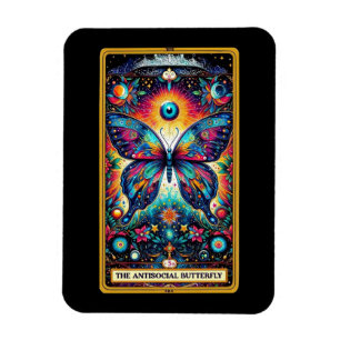 Imán Magnate de tarjetas Tarot para mariposa antisocial