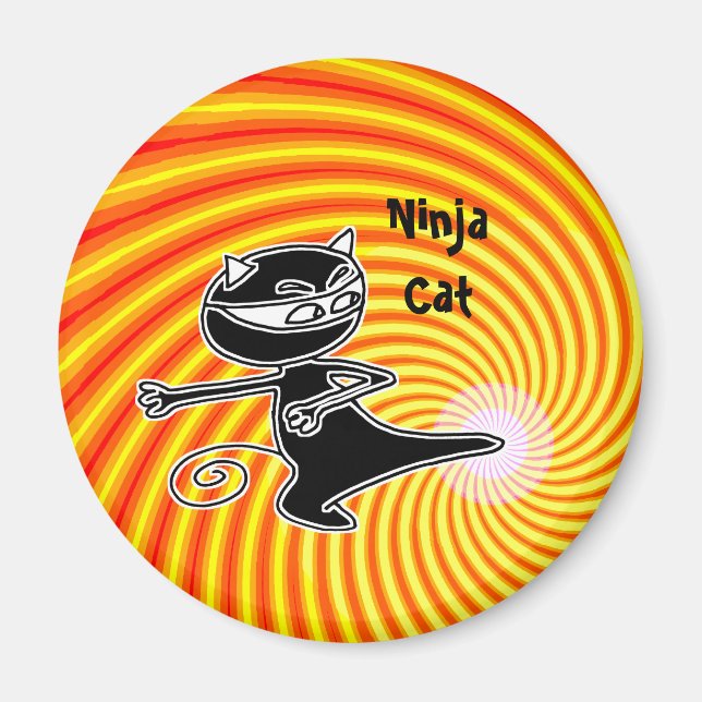 Imán Magnate de tiro de gato Ninja (Frente)