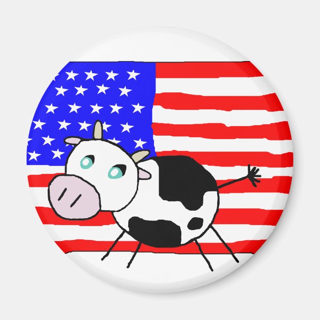 Imán Magnate de vacas estadounidenses (Frente)