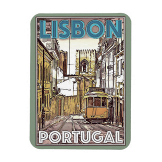 Imán Magnate de Viajes de la Viñeta de Lisboa Portugal