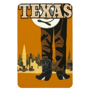Imán Magnate de Viajes de Texas USA Vintage
