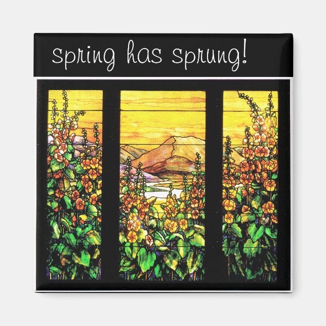 Imán Magnate de vidrio manchado Tiffany (Frente)