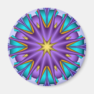 Imán Magnate decorativo artístico Purple Star Flower