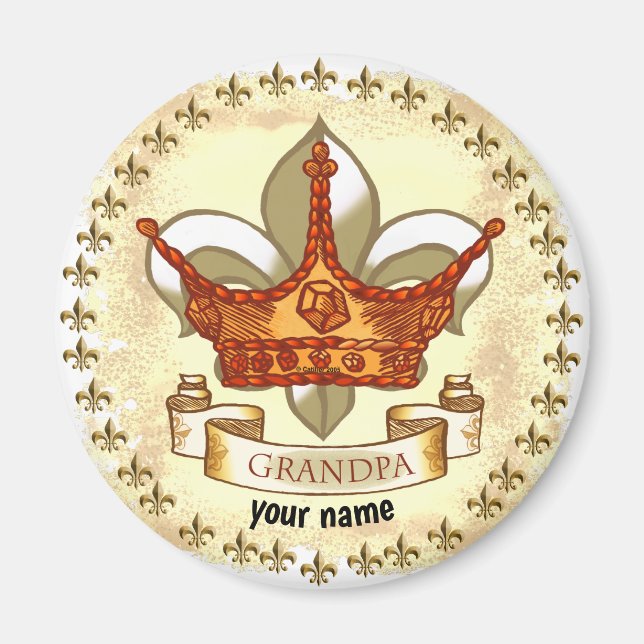 Imán Magnate del abuelo del rey (Frente)