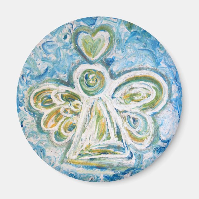 Imán Magnate del Ángel Azul de Oro (Frente)