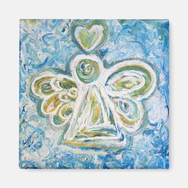 Imán Magnate del Ángel Azul de Oro (Frente)