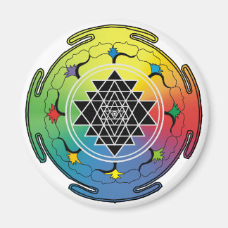 Imán Magnate del arcoiris de Sri Yantra