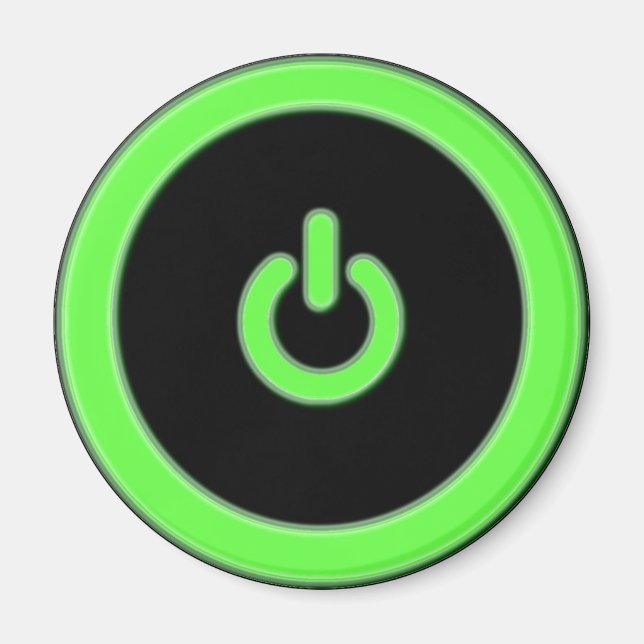 Imán Magnate del botón de encendido del equipo verde (Frente)