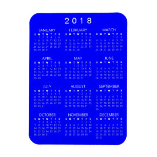Imán Magnate del calendario 2018 - Azul