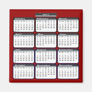 Imán Magnate del calendario negro de 2011