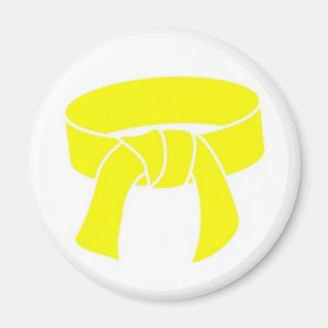 Imán Magnate del cinturón amarillo de artes marciales (Frente)