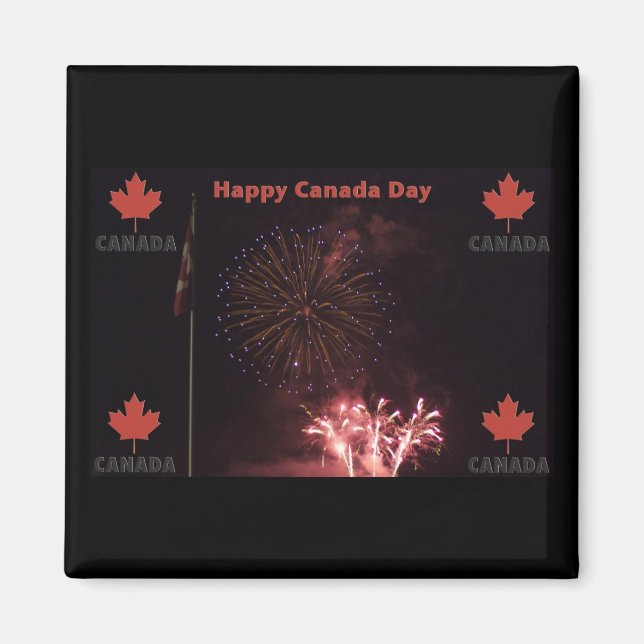 Imán Magnate del Día Feliz de Canadá (Frente)