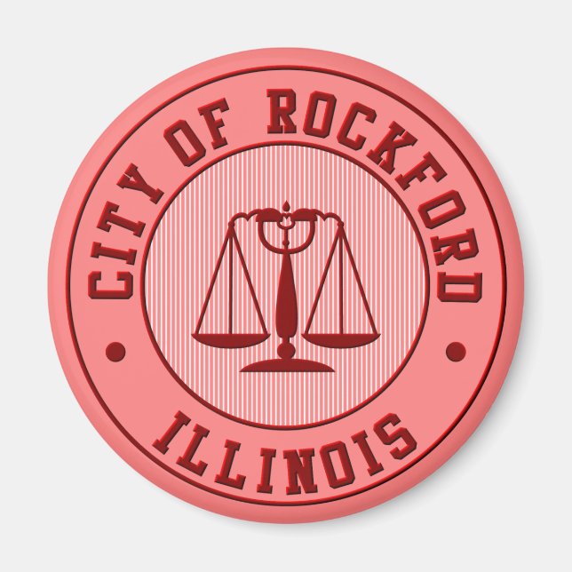 Imán Magnate del equipo de béisbol KRW Rockford Peach (Frente)