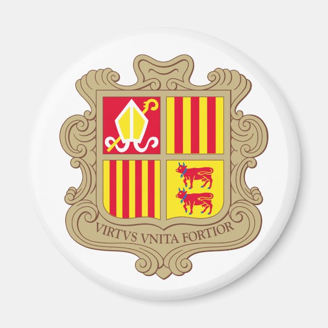 Imán Magnate del Escudo de Armas de Andorra (Frente)