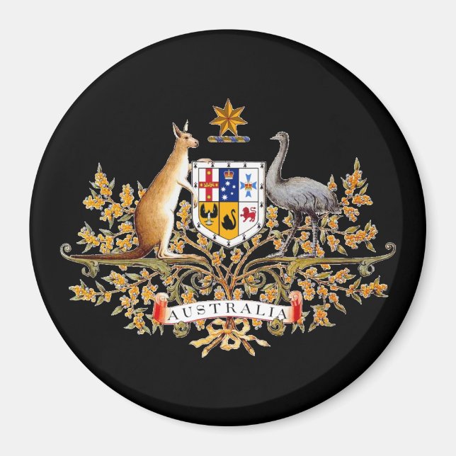 Imán Magnate del Escudo de Armas de Australia (Frente)